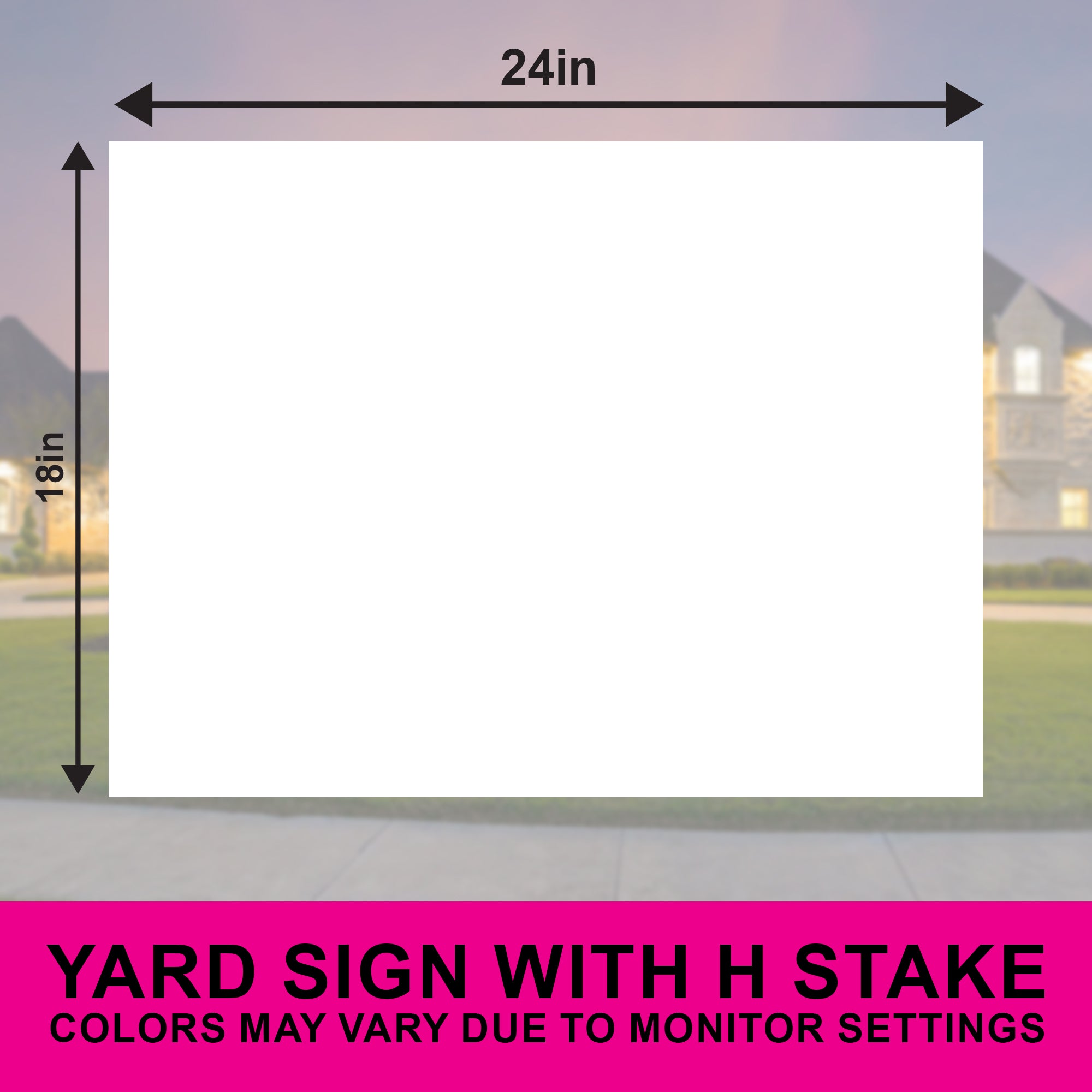 Customizable Lawn Care Double-Sided Yard Sign with H-Stake - 24