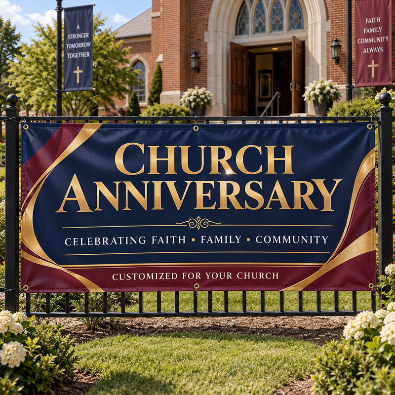 Custom Church Vinyl Banner | Local Pickup High Point, NC