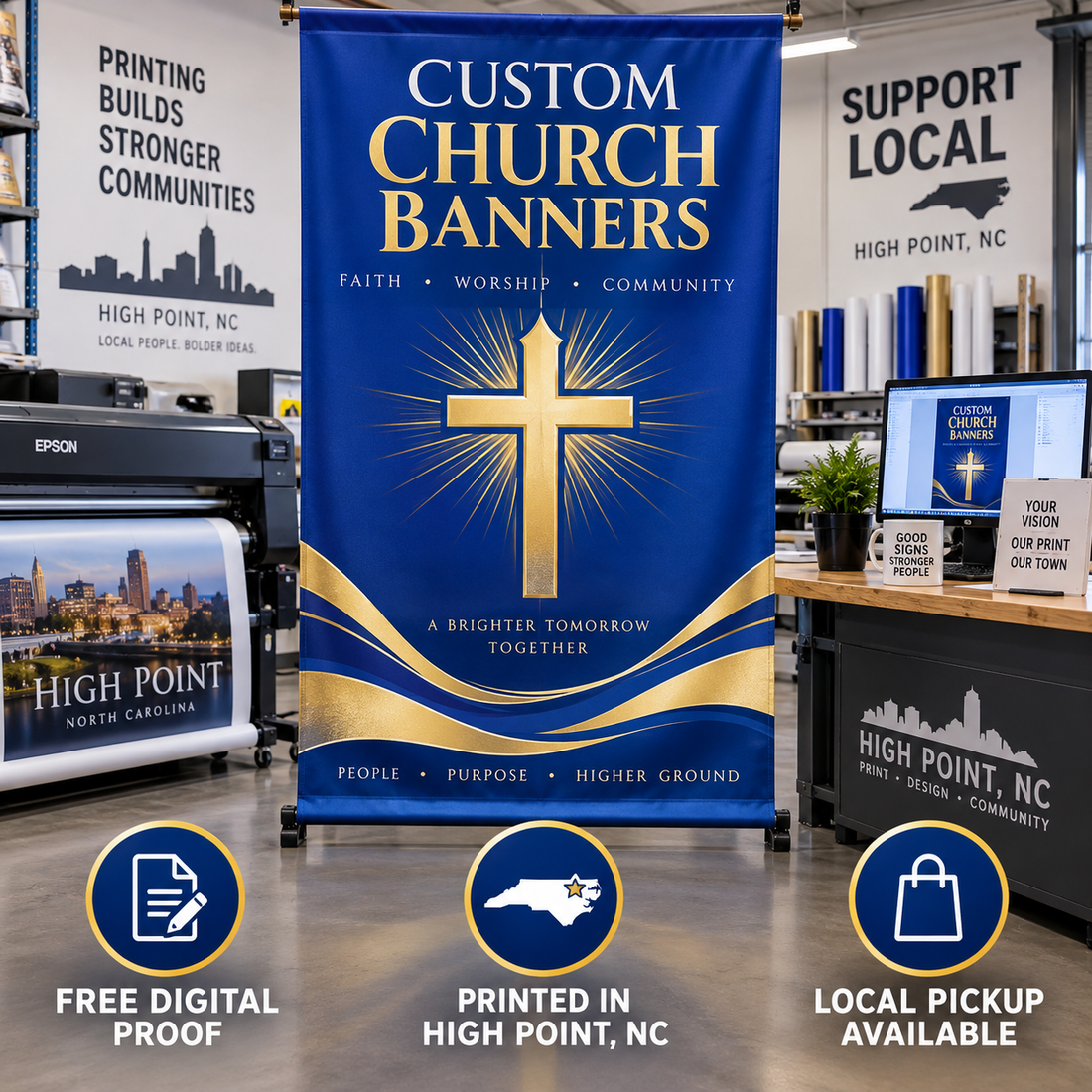 Custom Church Vinyl Banner | Local Pickup High Point, NC