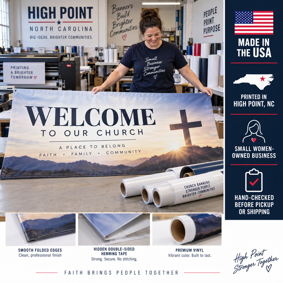 Custom Church Vinyl Banner | Local Pickup High Point, NC