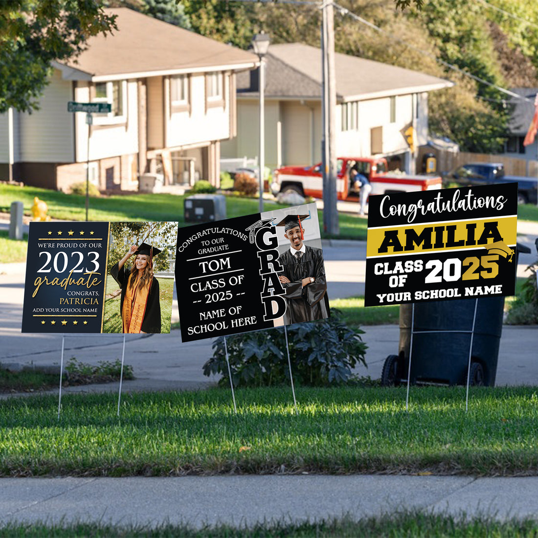 Graduation yard sign with H-Stake,  Lawn Signs, Class of 2025, College Graduation, High School Graduation, Graduation yard sign