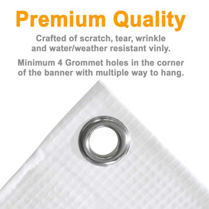 Custom Vinyl Banners – Personalized for Events, Business, Birthdays, Family Reunions – Grommets & Hem, Free Shipping USA – Miracle Prints NC