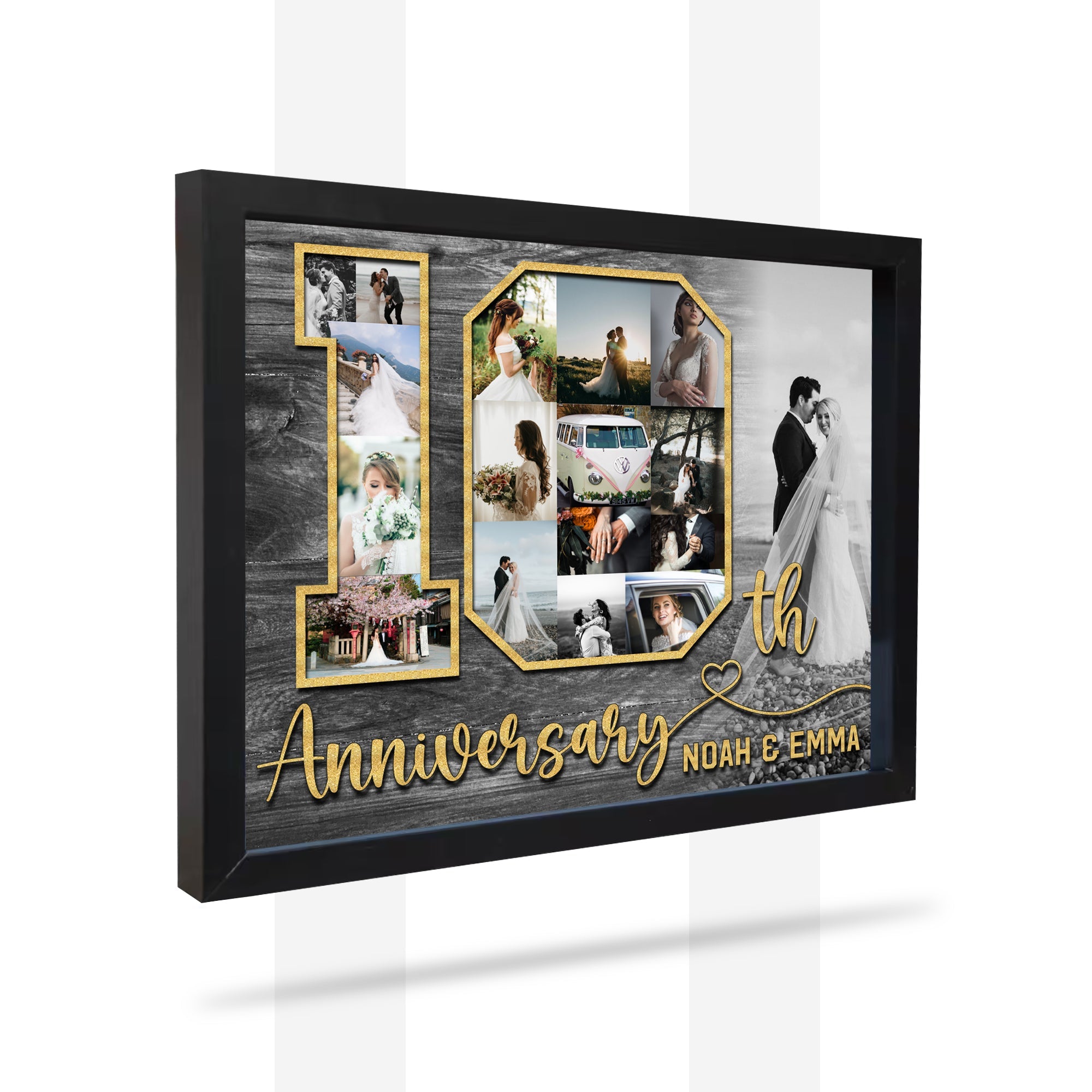 10th Anniversary Gift- Personalized Picture Frame- 50th Anniversary Gift- Anniversary Gift- Photo Frame- Milestone Anniversary Frame Gift