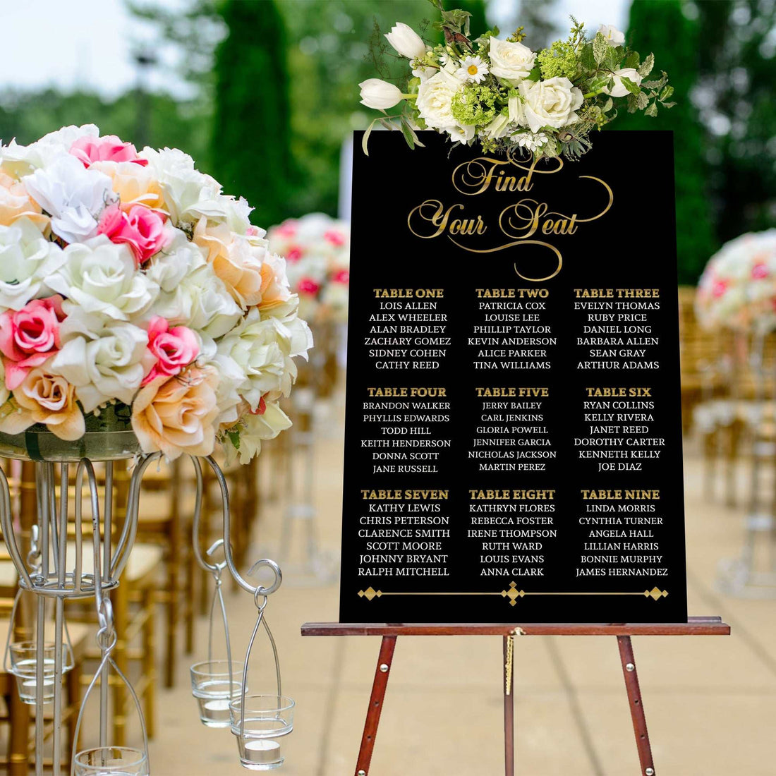 Letrero acrílico para bodas | Letrero esmerilado personalizado "Encuentra tu asiento" – Elegante decoración de boda para ceremonia o recepción