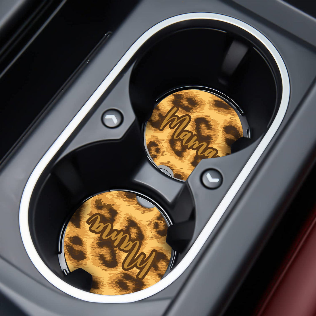 Posavasos de coche con estampado de leopardo animal, posavasos de coche personalizado, posavasos de coche, posavasos de coche absorbentes de cerámica con estampado de leopardo