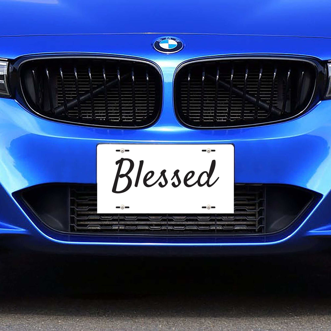 Matrícula bendecida - Matrícula delantera - Matrícula personalizada bendecida - Matrícula - Matrícula personalizada