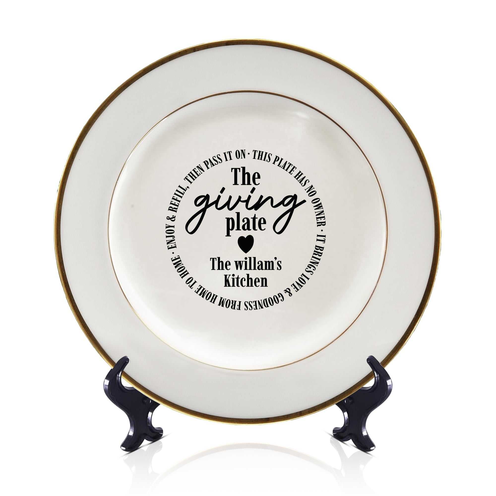 Christmas Giving Plate, Personalized Family Sharing Plate, Thanksgiving Gift, Christmas Ceramic Plate, Giving Gift For Friends And Neighbors