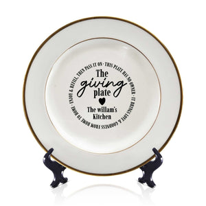 Christmas Giving Plate, Personalized Family Sharing Plate, Thanksgiving Gift, Christmas Ceramic Plate, Giving Gift For Friends And Neighbors