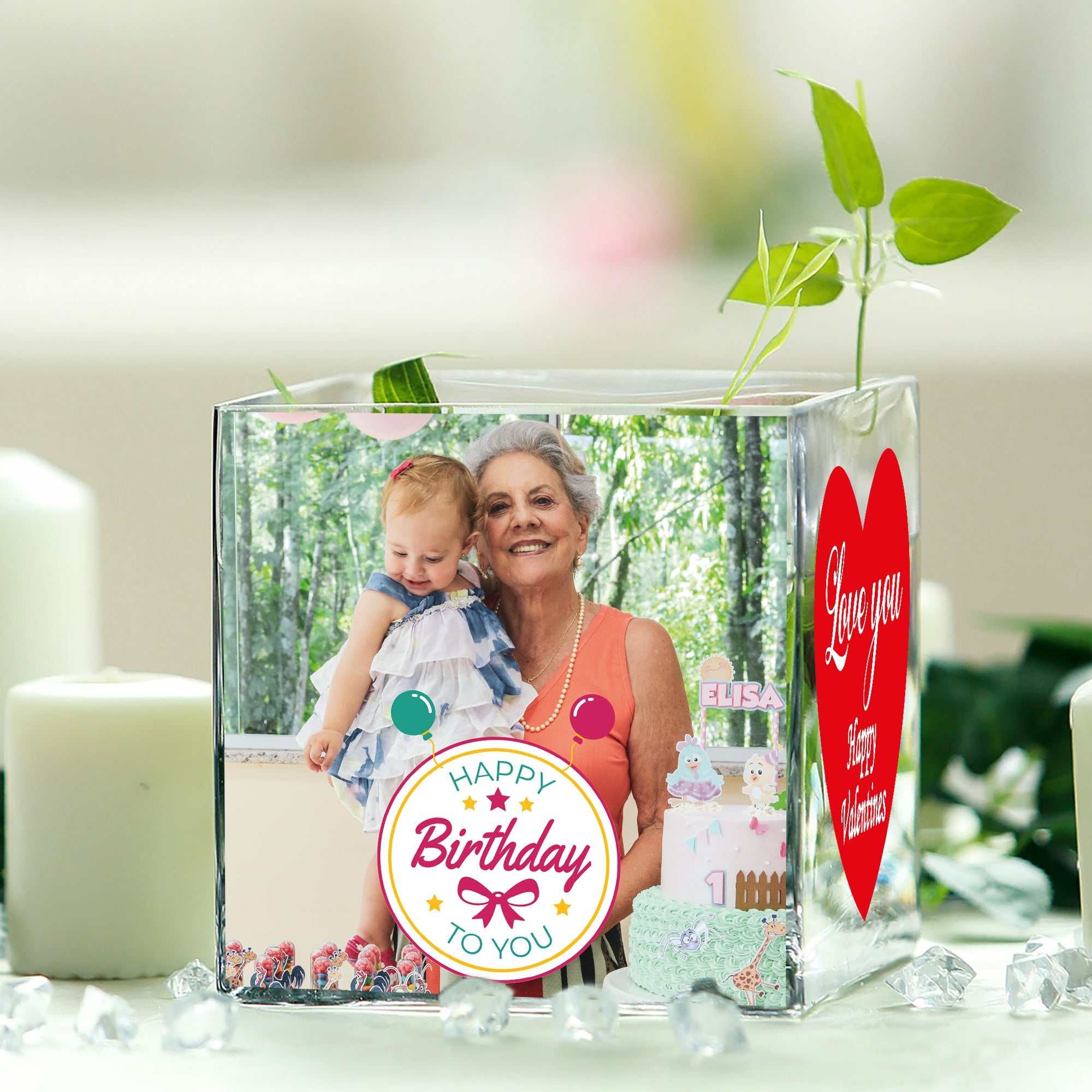 Create Your Own Custom Image Vase- Custom Image Vase- Personalized Vases for Unique Home Decor- Customizable Glass Vase