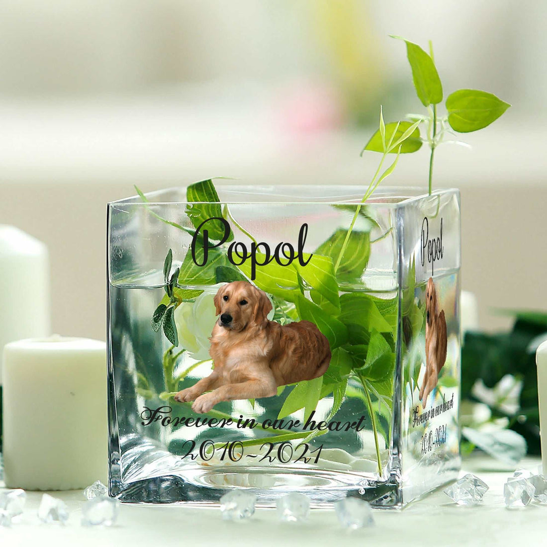 Crea tu propio jarrón con imagen personalizada - Jarrón con imagen personalizada - Jarrones personalizados para una decoración del hogar única - Jarrón de cristal personalizable