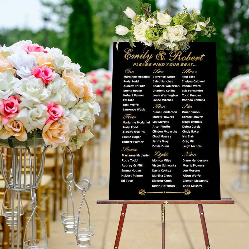 Custom Acrylic Wedding Seating Chart | Personalized Reception Seating Plan Sign for Elegant Decor