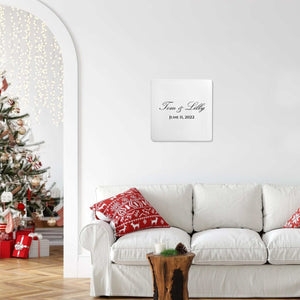 Custom Anniversary Tableware Square Plates Personalized Gift Anniversary Keepsake With Couple Name