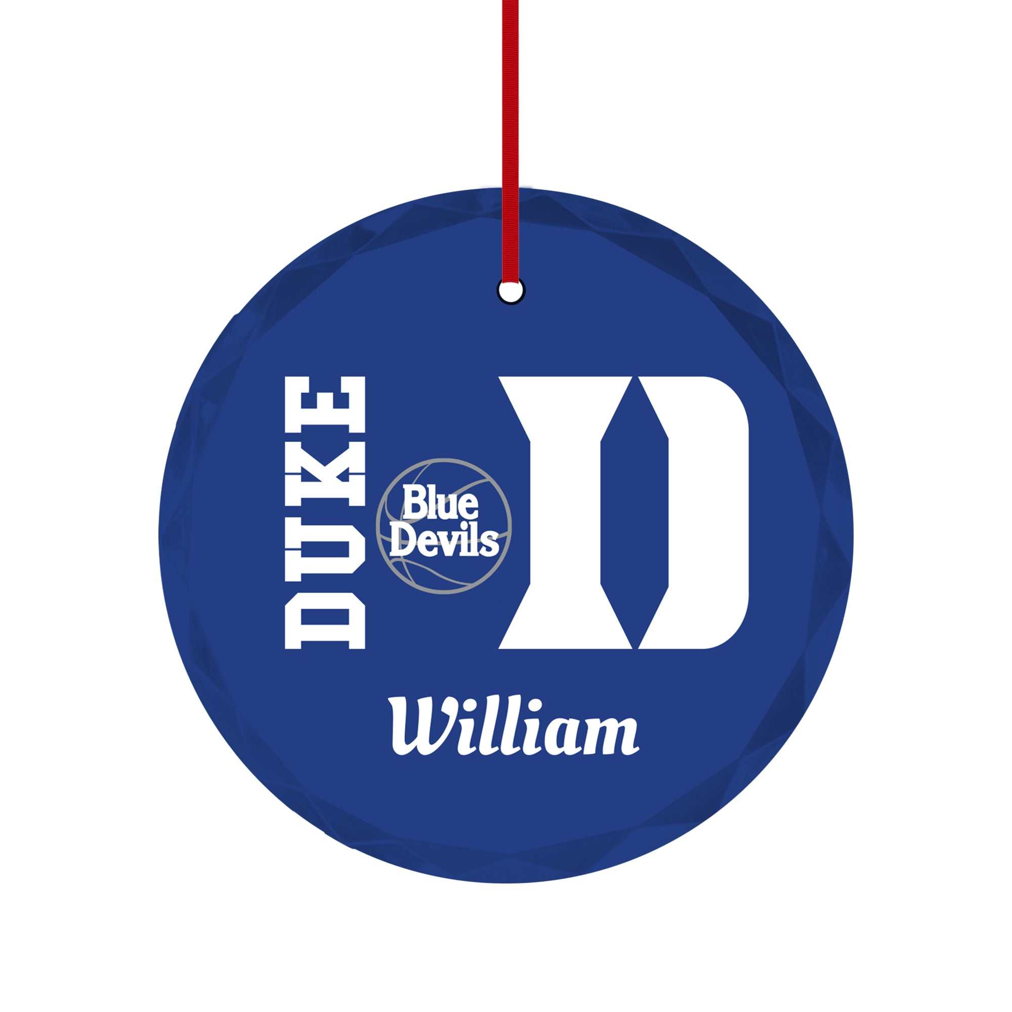 Custom Duke Ornaments, Duke blue devils ornaments, Fathers Day Gift, Glass Ornaments, Duke Dad, personalized gift