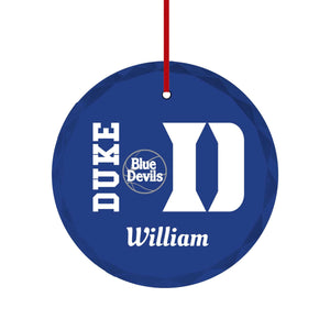 Custom Duke Ornaments, Duke blue devils ornaments, Fathers Day Gift, Glass Ornaments, Duke Dad, personalized gift