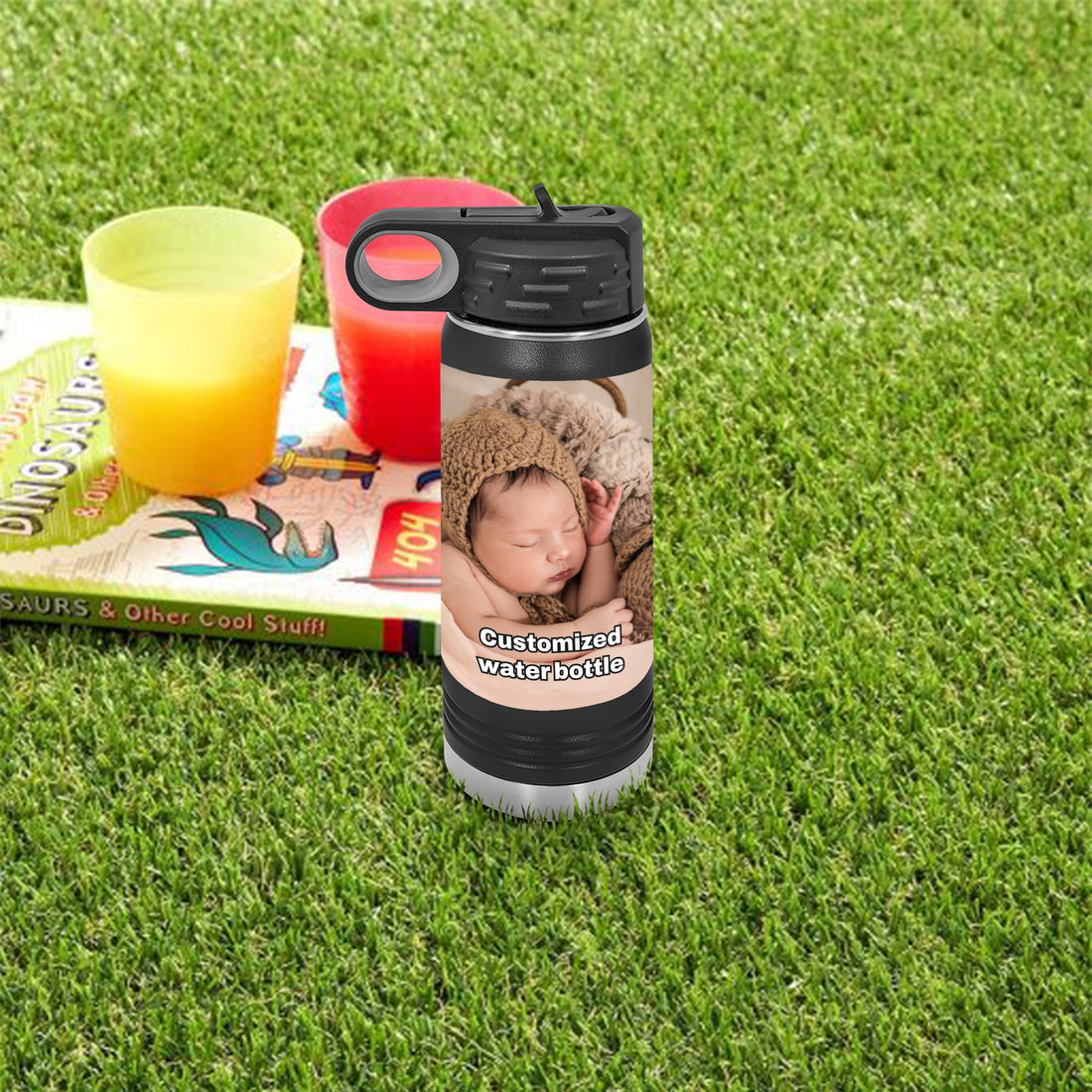 Botellas de agua personalizadas, Botellas de agua con foto, Botella de agua personalizada, Botella de agua Polar Camel, Artículos para beber, regalos personalizados
