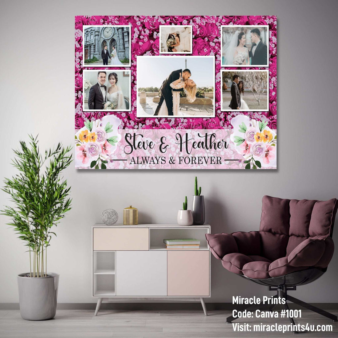 Lienzo Personalizado de Boda - Captura Tu Día Especial Para Siempre