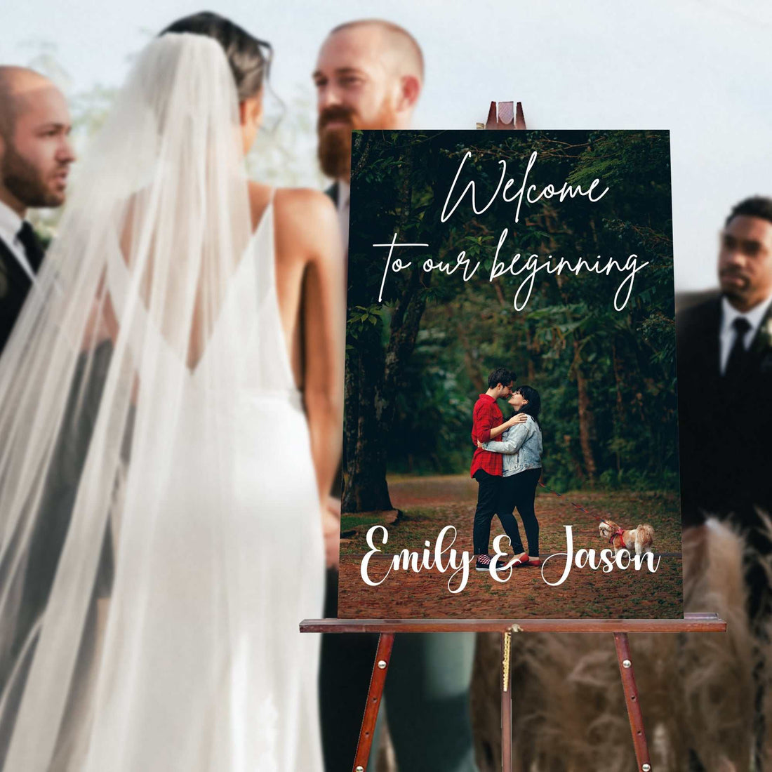 Custom Wedding Welcome Sign | Personalized Wedding Signage for Ceremony or Reception – Elegant Decor