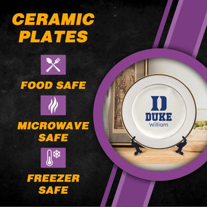 Custom duke blue devils plate Fathers Day Gift duke university logo plate