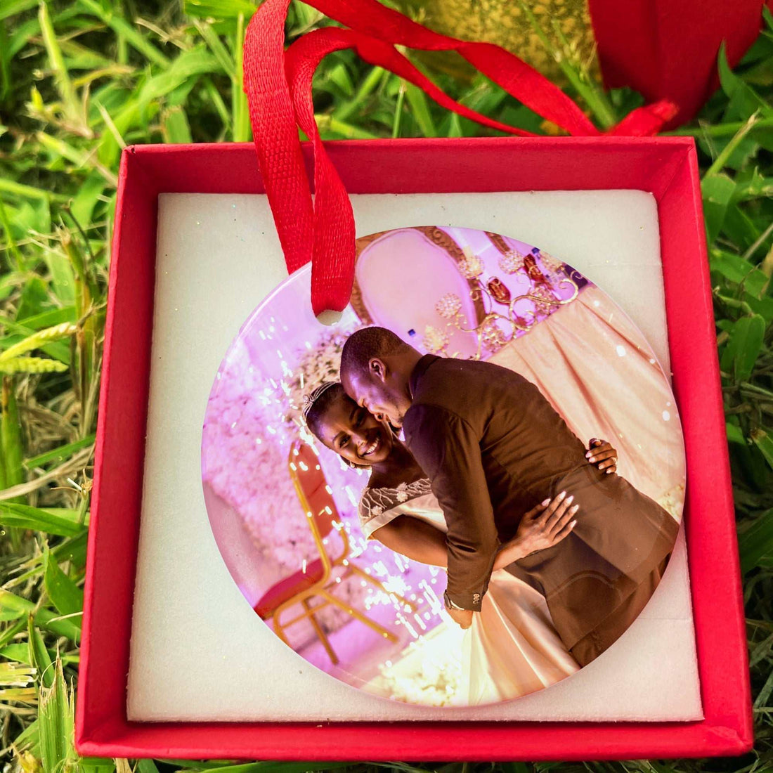 Adornos de Navidad personalizados - Adornos de cerámica con foto - Adornos de fotos - Adornos navideños con foto - Recuerdos navideños únicos - Regalos personalizados