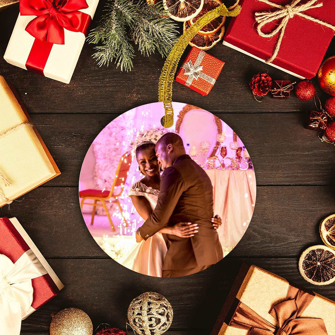 Adornos de Navidad personalizados - Adornos de cerámica con foto - Adornos de fotos - Adornos navideños con foto - Recuerdos navideños únicos - Regalos personalizados