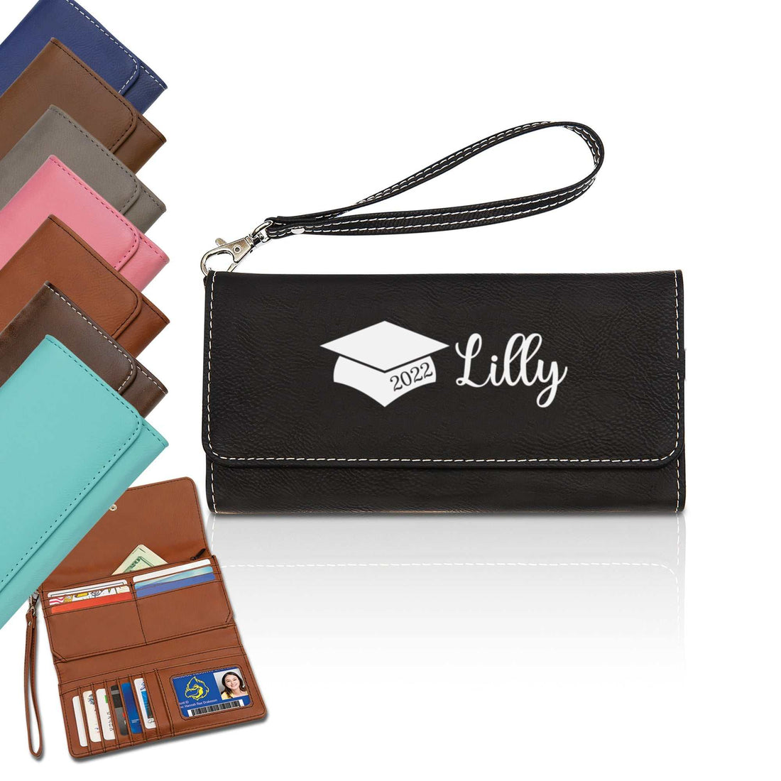 Cartera personalizable, cartera de cuero personalizada, carteras con nombre, carteras con nombre personalizadas, accesorios personalizados, carteras personalizadas
