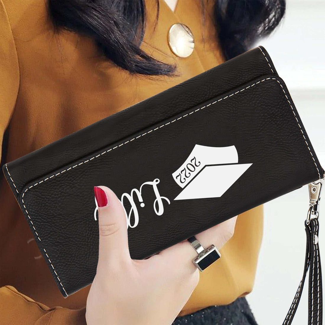 Cartera personalizable, cartera de cuero personalizada, carteras con nombre, carteras con nombre personalizadas, accesorios personalizados, carteras personalizadas