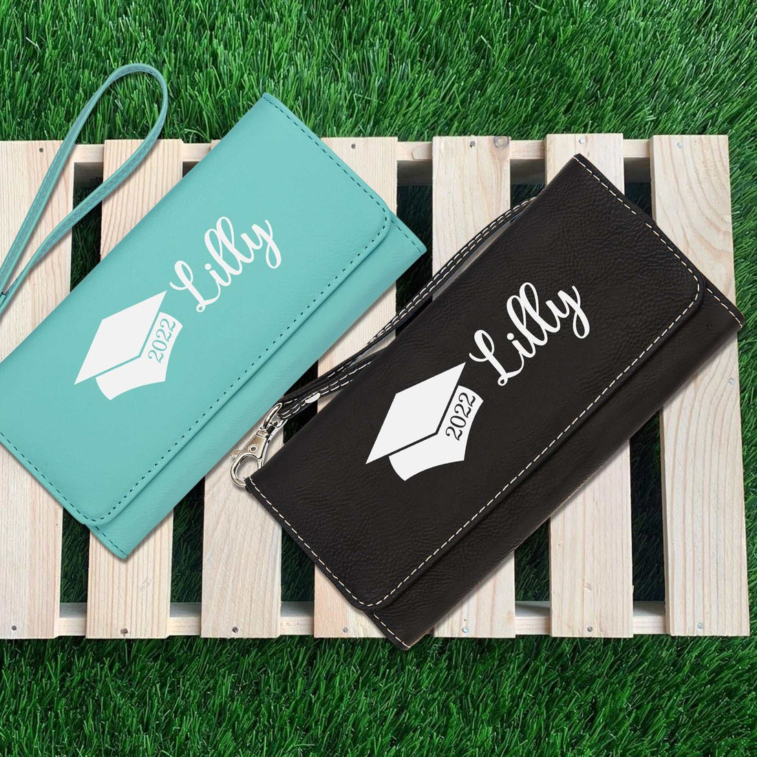 Cartera personalizable, cartera de cuero personalizada, carteras con nombre, carteras con nombre personalizadas, accesorios personalizados, carteras personalizadas