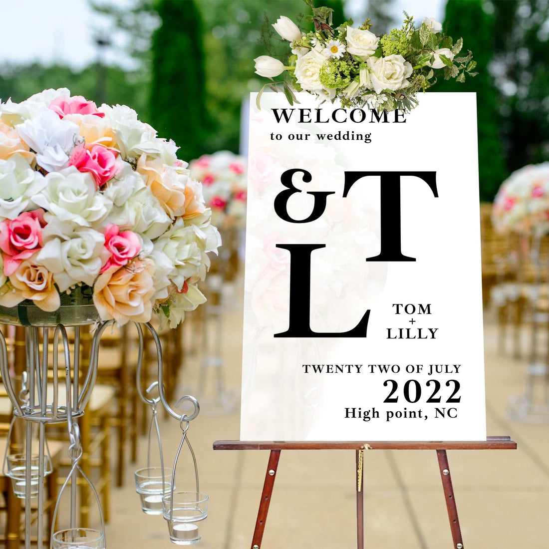 Letrero de boda personalizado, letrero de bienvenida para boda, decoración de boda moderna, decoración de fiesta nupcial letrero de boda personalizado