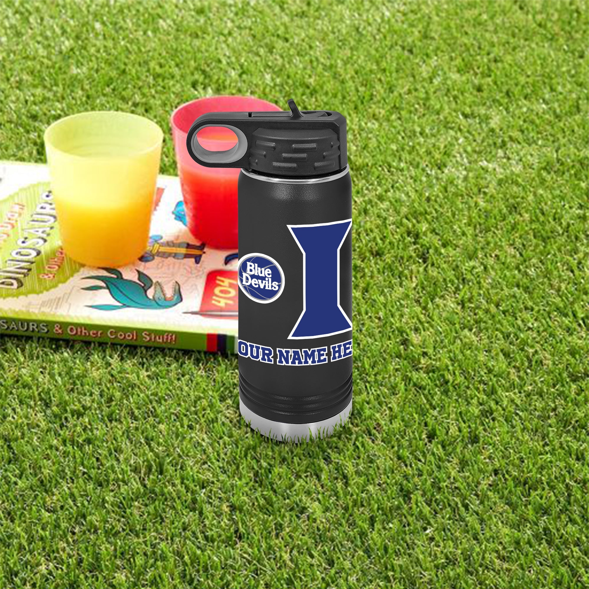 Duke Water Bottles, Personalized water bottles, Duke blue devils, water bottles, Personalized Drinkware, Kid's water bottle