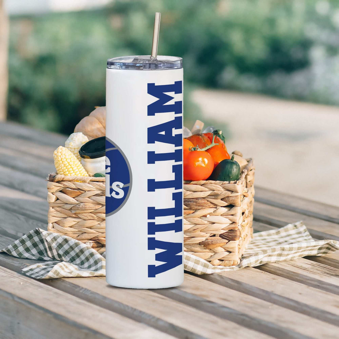 Vaso Duke Blue Devils, vaso Duke personalizado de 20 oz, vaso con popote, vaso térmico, vaso de acero inoxidable