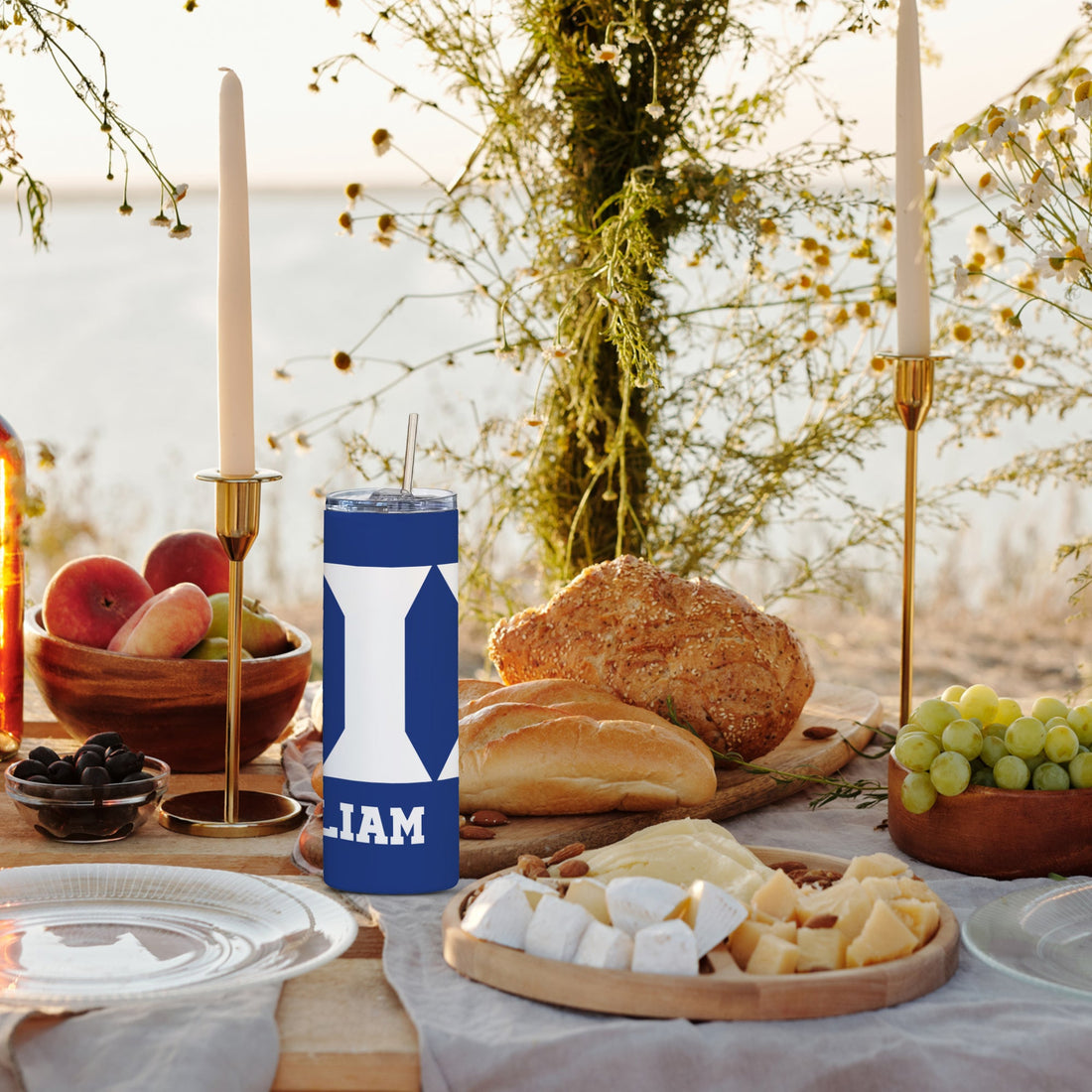 Vaso personalizado Duke, Duke Blue Devils, Vaso con pajita, Vaso aislado, Vaso de acero inoxidable, Vaso Duke