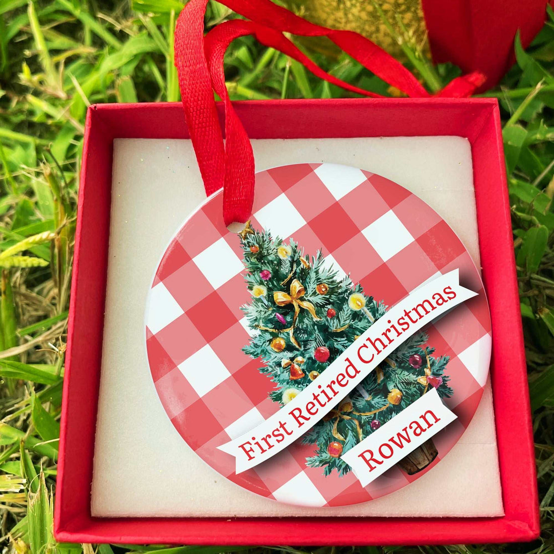 Primer Adorno de Navidad de Casados | Adornos de Cerámica Personalizados Sr. y Sra. | Recuerdo de Boda