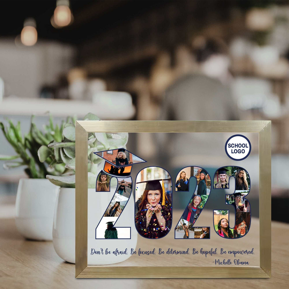 Marco de fotos de graduación, marco de fotos personalizado, regalo de graduación de secundaria, regalo para él, regalo para graduado, regalo de graduación, Clase de 2023