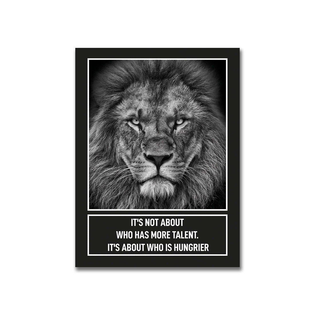 Lienzo motivacional de león - Decoración de pared inspiradora