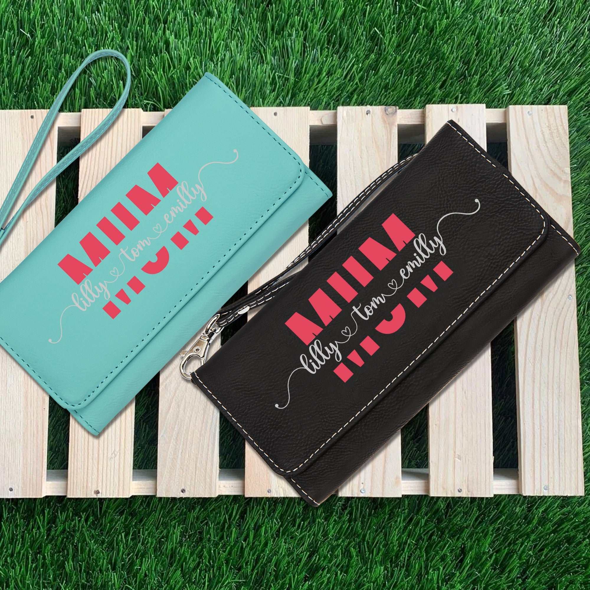 Mother's Day Wallets, Leather Wallet, Personalized wallets, Monogrammed wallets, gifts for her, girlfriend gifts, birthday gift, mom gifts
