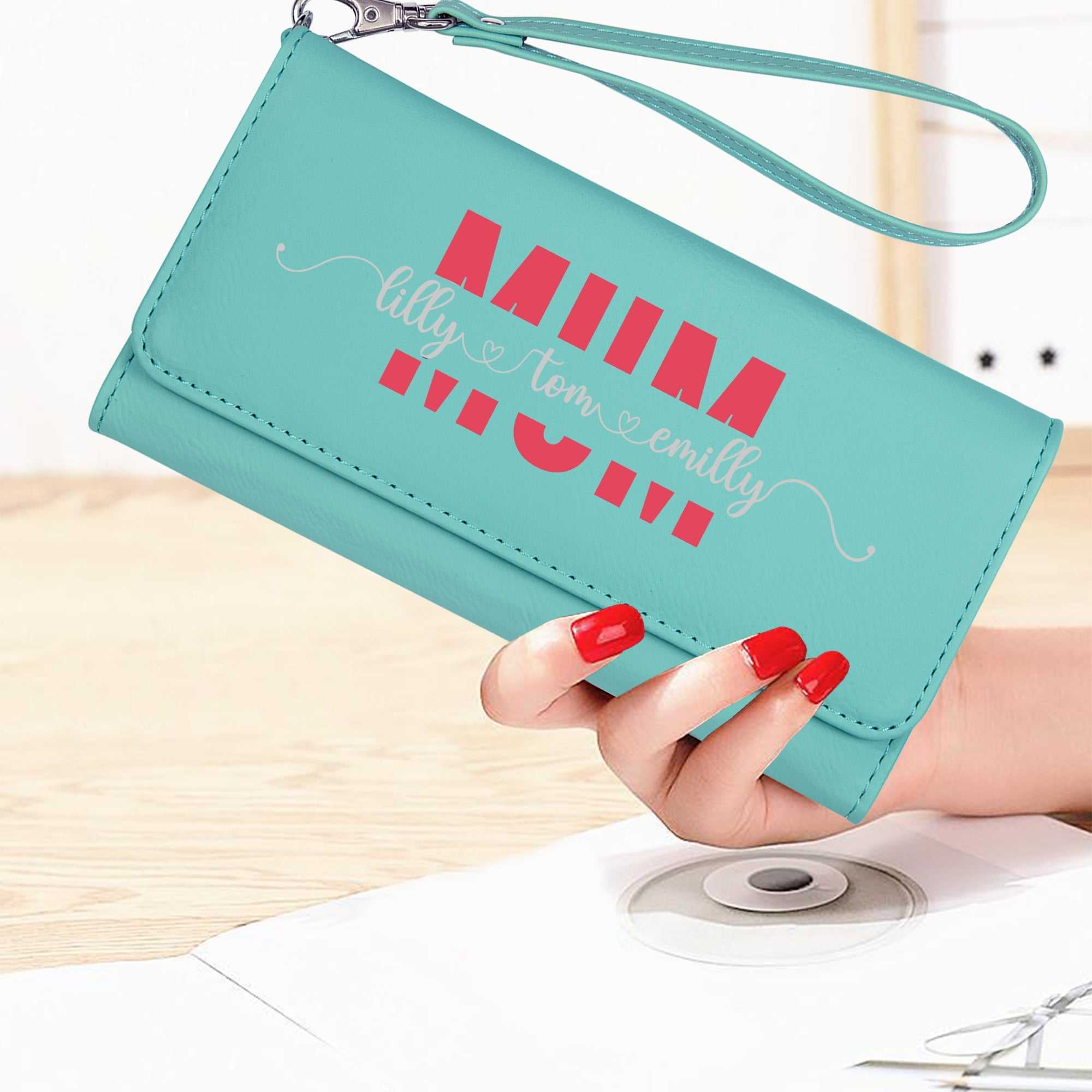 Mother's Day Wallets, Leather Wallet, Personalized wallets, Monogrammed wallets, gifts for her, girlfriend gifts, birthday gift, mom gifts