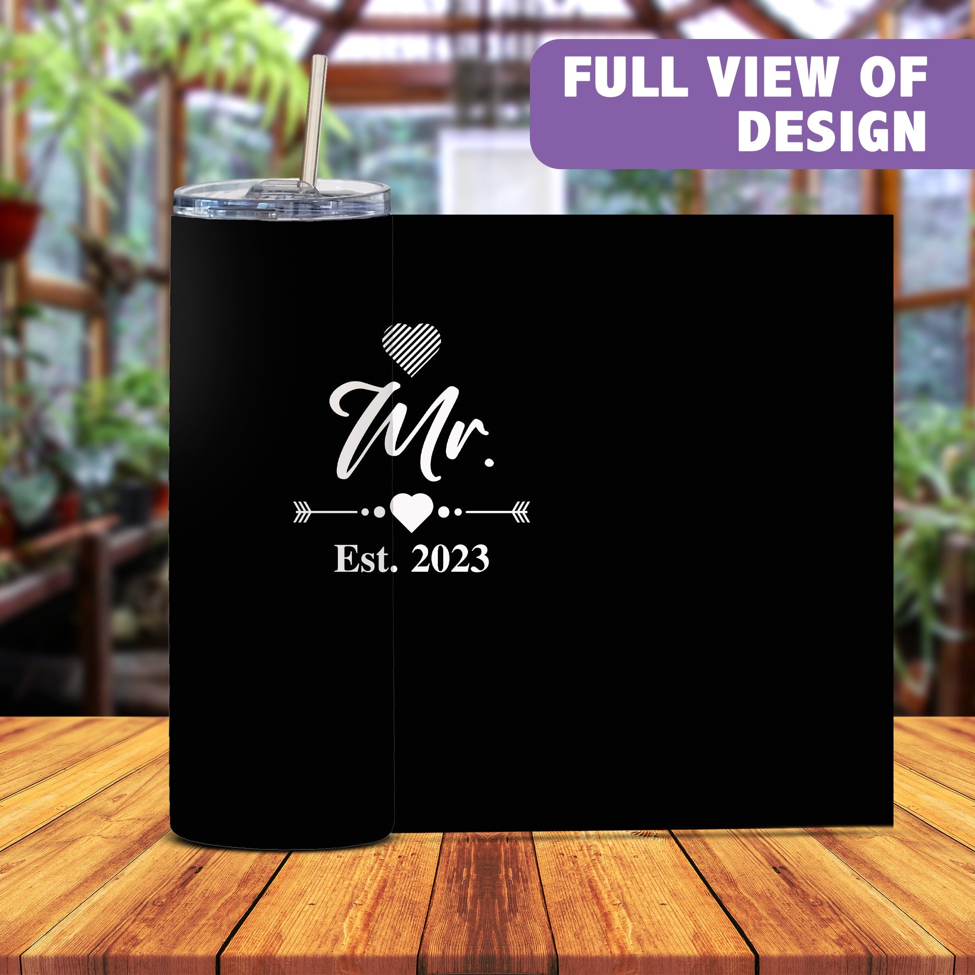 Mr. & Mrs. 2023 Tumbler Set | Wedding & Engagement Gift for Couples – Bride & Groom 20oz Travel Tumblers