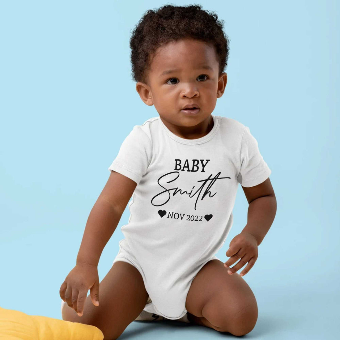 Body de bebé personalizado para el anuncio del apellido, Onesie personalizado, Camiseta de bebé con imagen personalizada, Camiseta de bebé personalizada