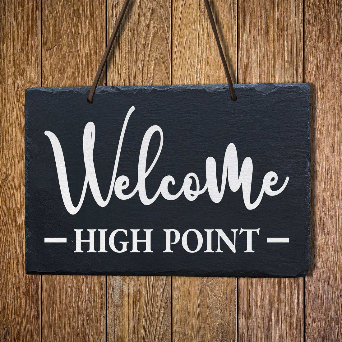 Cartel colgante personalizado con dirección, Letrero de bienvenida, Placa de nueva casa, Placa de pizarra personalizada, Placa de estilo rústico, Letrero de dirección de pizarra con nombre, Letrero para puerta