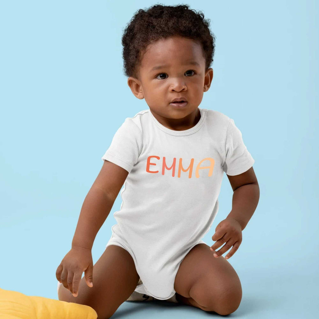 Body de bebé niña personalizado, Body de niña personalizado, Body de flores, Body con nombre de bebé, Ropa de niña única