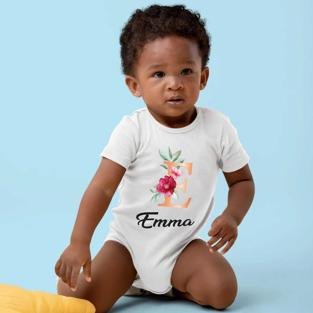Mameluco de bebé personalizado, mameluco de bebé para anuncio de embarazo, mameluco de bebé con nombre, camiseta personalizada para bebé niña