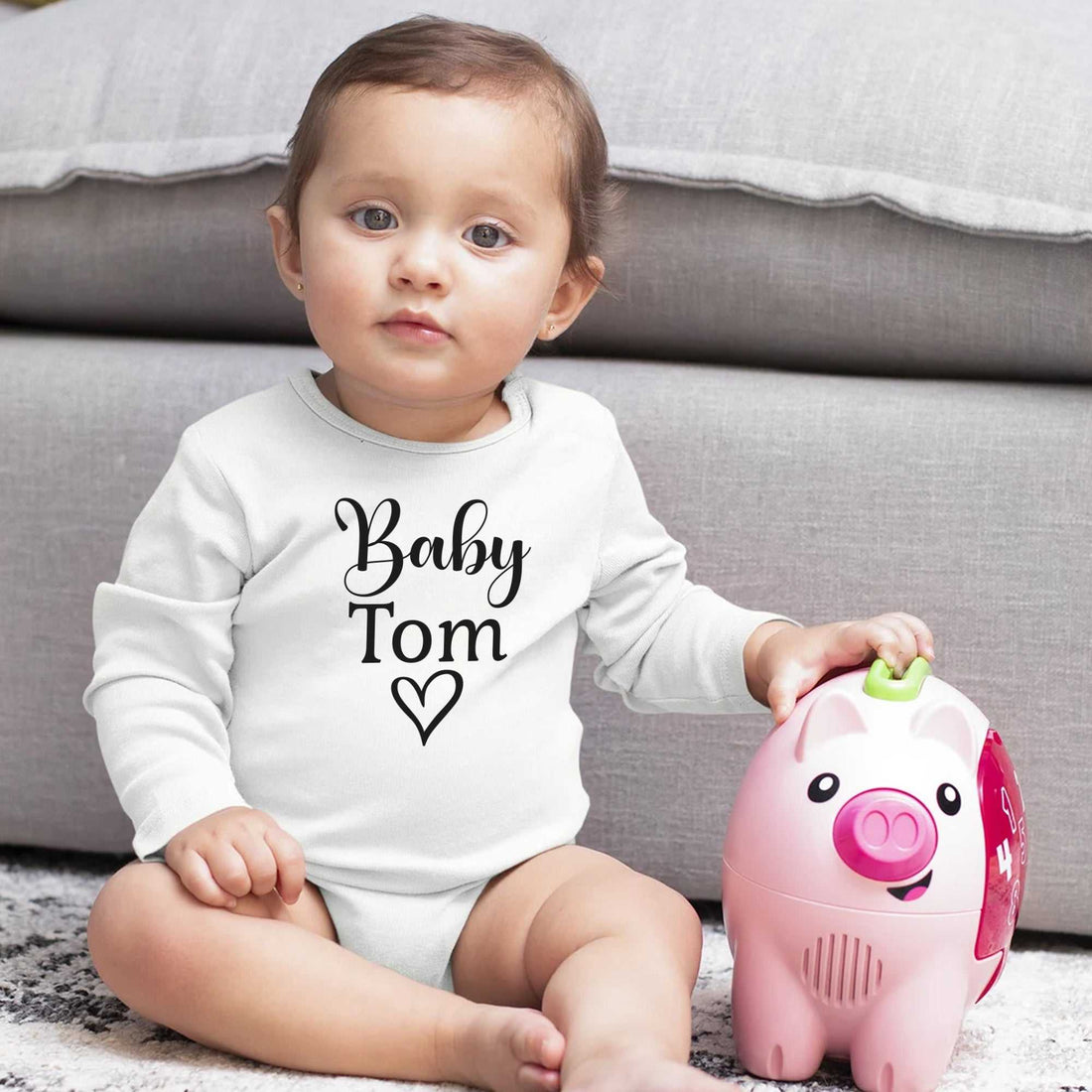 Body de bebé personalizado®, Body de bebé para anuncio de embarazo®, Body de bebé con nombre®, Camiseta personalizada para bebé niña