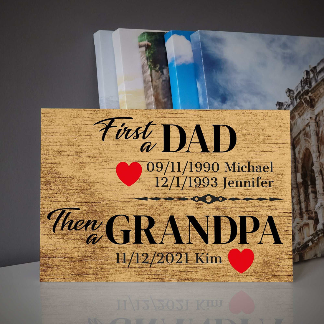 Regalo Personalizado para el Día del Padre - Lienzo Impreso Personalizado para el Día Especial de Papá