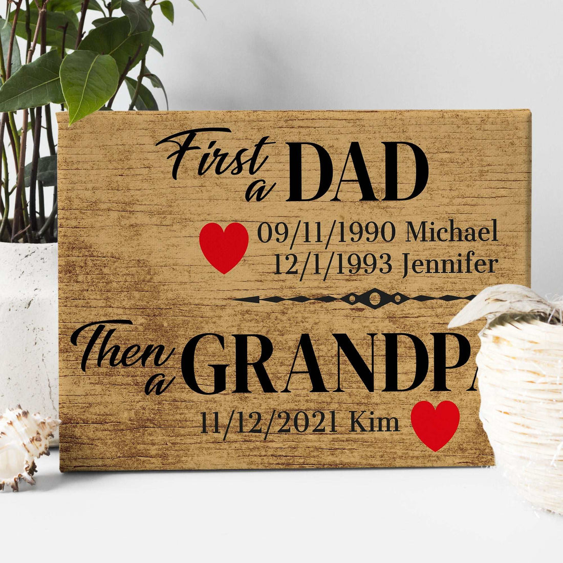 Regalo Personalizado para el Día del Padre - Lienzo Impreso Personalizado para el Día Especial de Papá