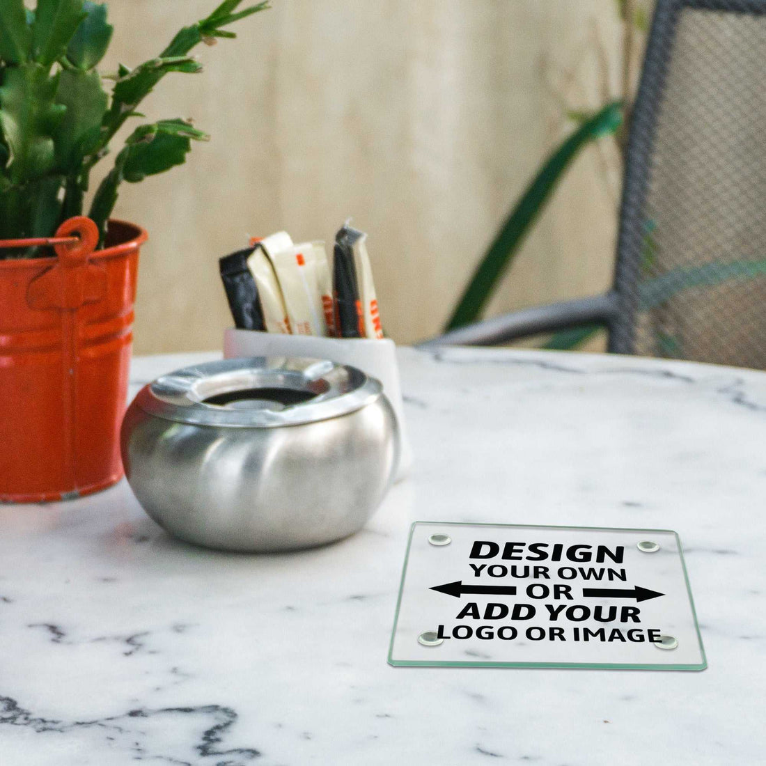 Posavasos de cristal personalizados - Posavasos de cristal a medida para la decoración del hogar