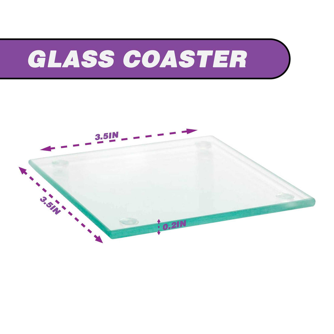 Posavasos de cristal personalizados - Posavasos de cristal a medida para la decoración del hogar