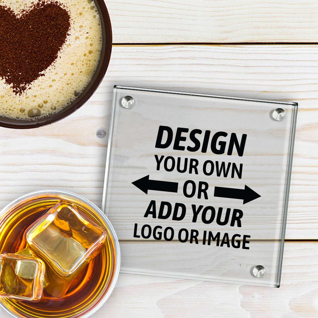Posavasos de cristal personalizados - Posavasos de cristal a medida para la decoración del hogar