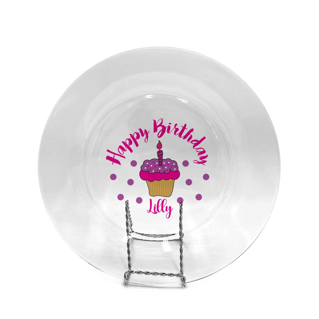 Platos de cristal personalizados Platos de cumpleaños personalizados Platos de cristal para niños y niñas - Plato de cumpleaños personalizable