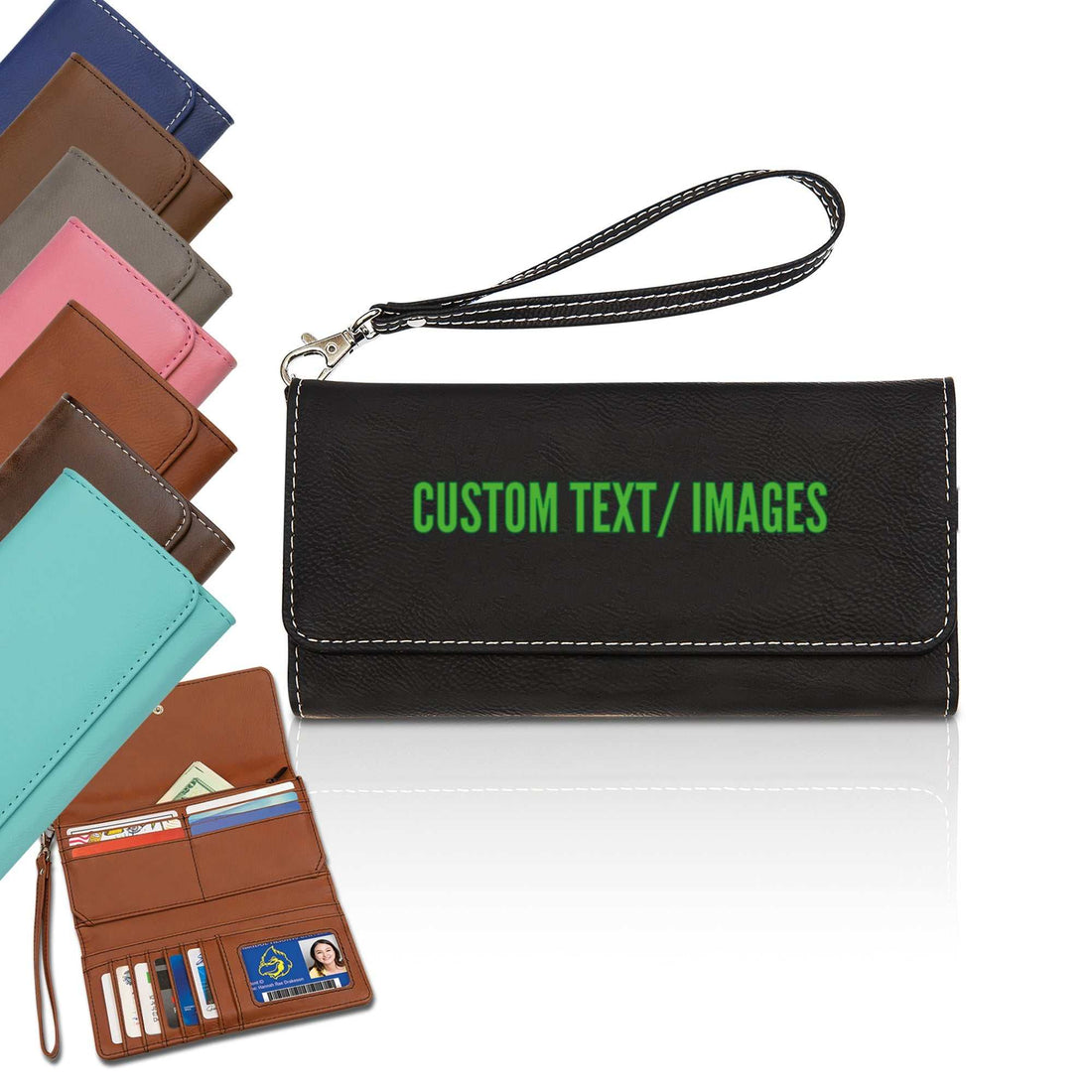 Cartera de polipiel personalizada de la mejor calidad con bandolera, cartera de polipiel con correa, bolso personalizable, regalo para el Día de la Madre