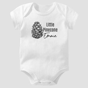 Personalized Little Pinecone Baby Onesie®, Pregnancy Announcement Baby Onesie®, Baby Name Onesie®, Personalized Baby Girl Shirt